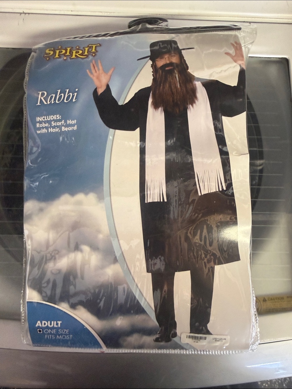 Spirit Kids Rabbi Costume - Black and White-OSFM
